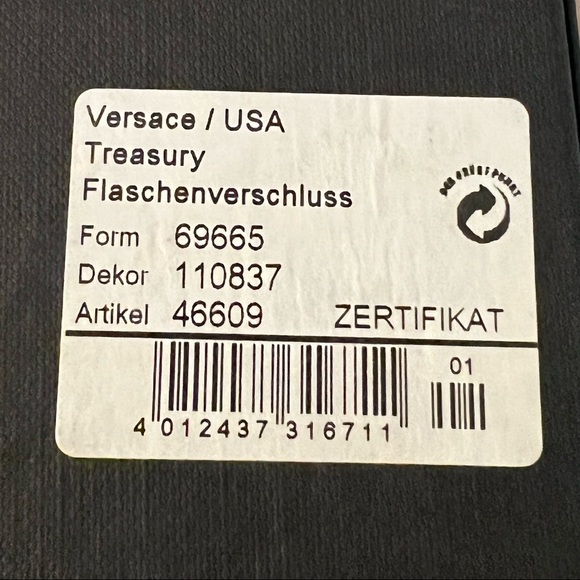 Versace, Crystal Stopper, Rosenthal Frosted Double Sided Medusa Wine Stopper - Picture 7 of 13